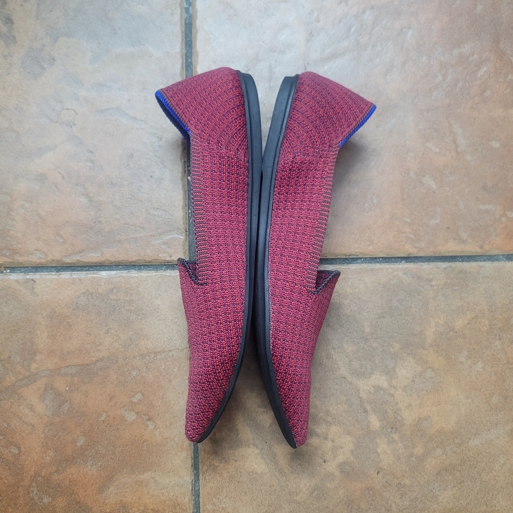 EUC Rothy's The Point Ballet Flats in Scarlett Tweed (Retired Color) Size 8 - Picture 6 of 10